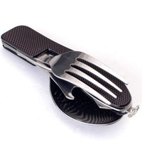 4 In1 Multi-Function Outdoor Camping Portable Folding Fork Knife - Golonzo -                                                                             