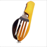 4 In1 Multi-Function Outdoor Camping Portable Folding Fork Knife - Golonzo -                                                                             
