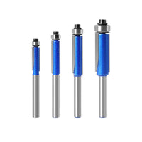 1pc 6mm 1/4inch Shank Trim Router Bit with Bearing for Wood Template Pattern - Golonzo -                                                                             