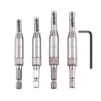 4pcs Self Centering Hinge Drill Bits Set Door Cabinet Pilot Holes - Golonzo -                                                                             