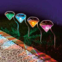 4pcs Solar Power Lawn Diamond LED Lamps - Golonzo -                                                                             