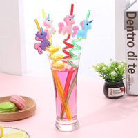 4pcs Unicorn Party Drinking Straws Decorations - Golonzo -                                                                             