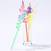 4pcs Unicorn Party Drinking Straws Decorations - Golonzo -                                                                             