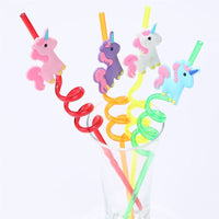 4pcs Unicorn Party Drinking Straws Decorations - Golonzo -                                                                             
