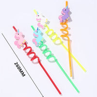 4pcs Unicorn Party Drinking Straws Decorations - Golonzo -                                                                             
