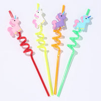 4pcs Unicorn Party Drinking Straws Decorations - Golonzo -                                                                             