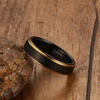 5MM Thin Black Tungsten Rings for Men - Golonzo -                                                                             