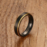 5MM Thin Black Tungsten Rings for Men - Golonzo -                                                                             