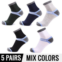 5Pairs Fashion High Quality Cotton Casual Men Sporting Socks - Golonzo -                                                                             