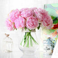 5Pcs Silk Artificial Peony Flowers - Golonzo -                                                                             