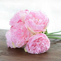 5Pcs Silk Artificial Peony Flowers - Golonzo -                                                                             