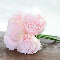 5Pcs Silk Artificial Peony Flowers - Golonzo -                                                                             
