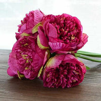 5Pcs Silk Artificial Peony Flowers - Golonzo -                                                                             