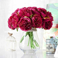 5Pcs Silk Artificial Peony Flowers - Golonzo -                                                                             