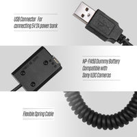 5V USB Connector Dummy Battery With Flexible Spring Cable - Golonzo -                                                                             