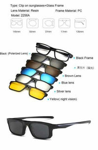 5+1 Fashion Clip On Sunglasses - Golonzo -                                                                             