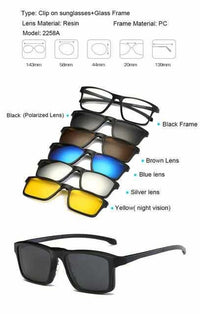 5+1 Fashion Clip On Sunglasses - Golonzo -                                                                             