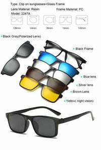 5+1 Fashion Clip On Sunglasses - Golonzo -                                                                             