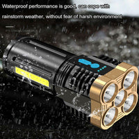 5 Core Super Bright Flashlight Rechargeable Outdoor Multi function - Golonzo -                                                                             