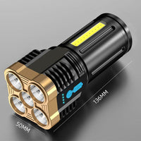 5 Core Super Bright Flashlight Rechargeable Outdoor Multi function - Golonzo -                                                                             