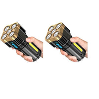 5 Core Super Bright Flashlight Rechargeable Outdoor Multi function - Golonzo -                                                                             