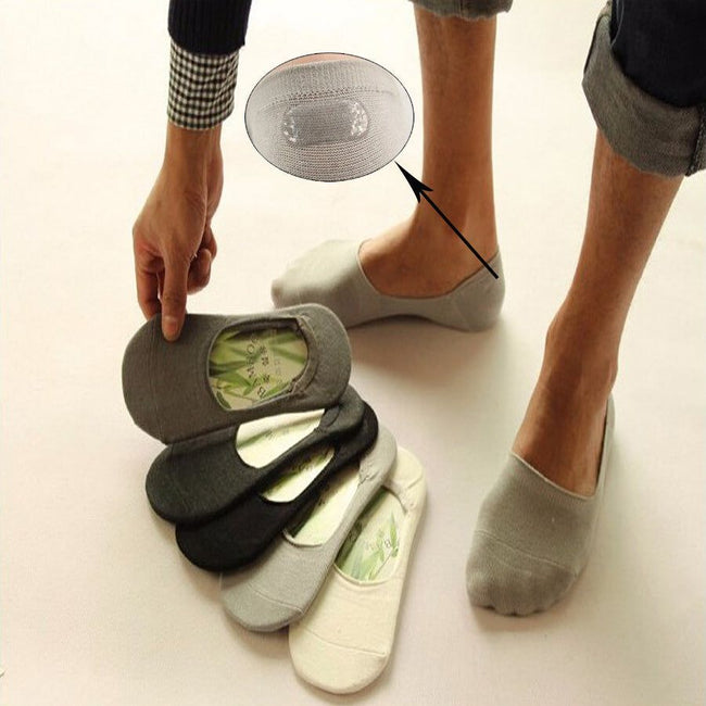 5 Pairs Bamboo Fiber Non Slip Socks - Golonzo -                                                                             