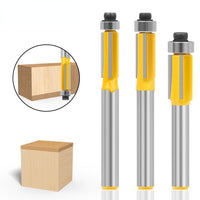 6/6.35mm Shank 3ZFlush Trim Router Bit with Bearing for Wood Template Patter - Golonzo -                                                                             