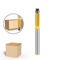 6/6.35mm Shank 3ZFlush Trim Router Bit with Bearing for Wood Template Patter - Golonzo -                                                                             