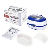 600ml Ultrasonic Cleaner Bath Timer Jewelry Brush Glasses Manicure Stones Cutters Dental - Golonzo -                                                                             