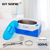 600ml Ultrasonic Cleaner Bath Timer Jewelry Brush Glasses Manicure Stones Cutters Dental - Golonzo -                                                                             