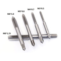 6Pcs Metric Thread Tap Drill Machine Screw Thread Plug Tap Drill Set - Golonzo -                                                                             