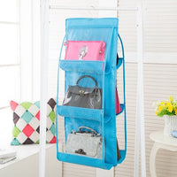 6 Pocket Hanging Handbag Transparent Storage Bag - Golonzo -                                                                             