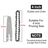 4/6 inch Chainsaw Chains and Guide - Golonzo -                                                                             