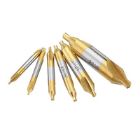 6pcs HSS Combined Center Drills 60 Degree Countersinks Angle Bit Set - Golonzo -                                                                             