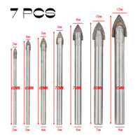 4/6/7 Pcs Glass Marble Porcelain Spear Head Ceramic Tile Drill Bits - Golonzo -                                                                             