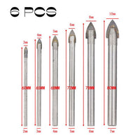 4/6/7 Pcs Glass Marble Porcelain Spear Head Ceramic Tile Drill Bits - Golonzo -                                                                             