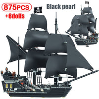 875 Pcs Pirates of the Caribbean Building Blocks - The Black Pearl Ship (Free 6 figures) - Golonzo -                                                                             