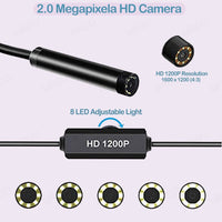 8mm HD Endoscope Camera Waterproof Micro 8 LED IP67 Endoscope for Cars Industrial - Golonzo -                                                                             