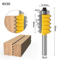 8mm Shank Raised panel"V"joint Bits for Woodworking - Golonzo -                                                                             