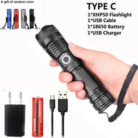 90000 lumens XLamp xhp70.2 hunting most powerful led flashlight - Golonzo -                                                                             