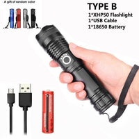 90000 lumens XLamp xhp70.2 hunting most powerful led flashlight - Golonzo -                                                                             