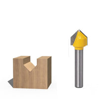 1/4" Shank Router Rounf Nose/90 Degree V-Groove Bit - Golonzo -                                                                             