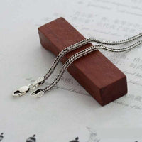 925 Sterling Silver 1.6mm Vintage Chain Necklace - Golonzo -                                                                             