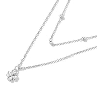 925 Sterling Silver Clover Pendant Necklace - Golonzo -                                                                             