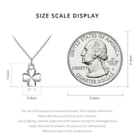 925 Sterling Silver Clover Pendant Necklace - Golonzo -                                                                             