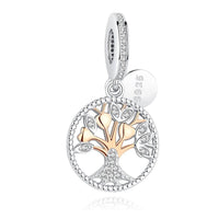 925 Sterling Silver Family Tree Of Life Bracelet Pendant Charm - Golonzo -                                                                             