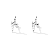 925 Sterling Silver Lightning Stud Earrings - Golonzo -                                                                             