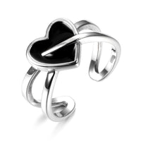 925 Sterling Silver Minimalism Heart Rings for Women - Golonzo -                                                                             