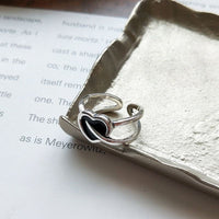 925 Sterling Silver Minimalism Heart Rings for Women - Golonzo -                                                                             