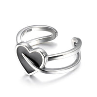 925 Sterling Silver Minimalism Heart Rings for Women - Golonzo -                                                                             